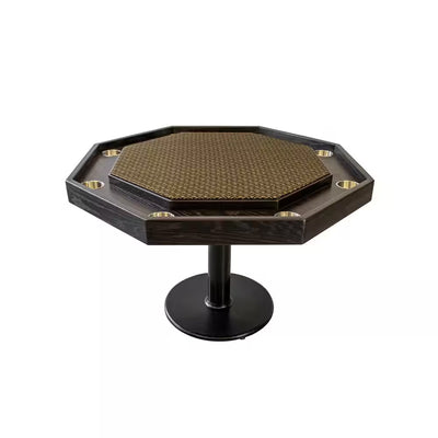 Lost Mill 8 Station Poker Table 1 Quantity in Mocha Oak 1 Pack