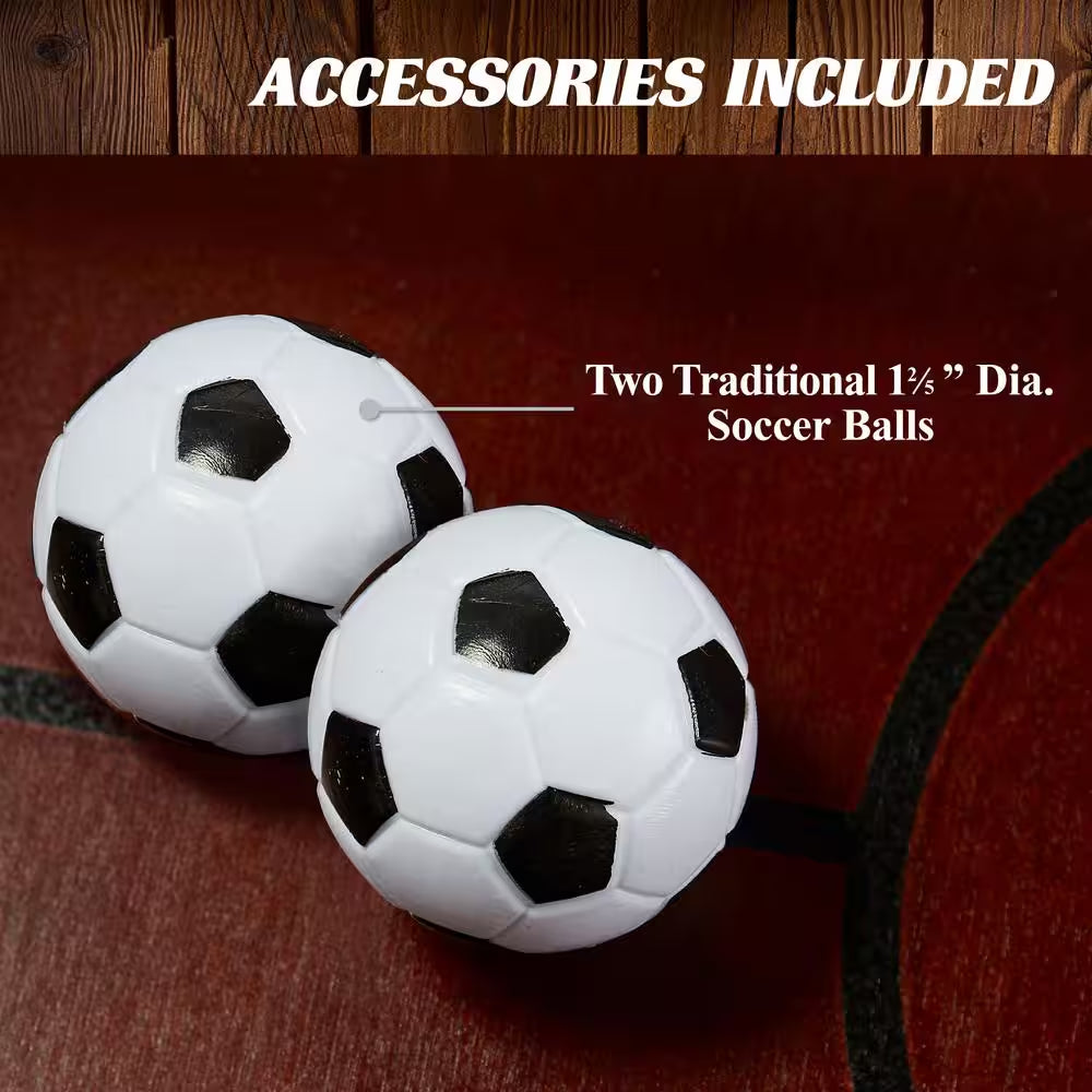 42 In. Foosball Coffee Table, Durable and Stylish Contemporary Design with Tabletop Sports Soccer Balls